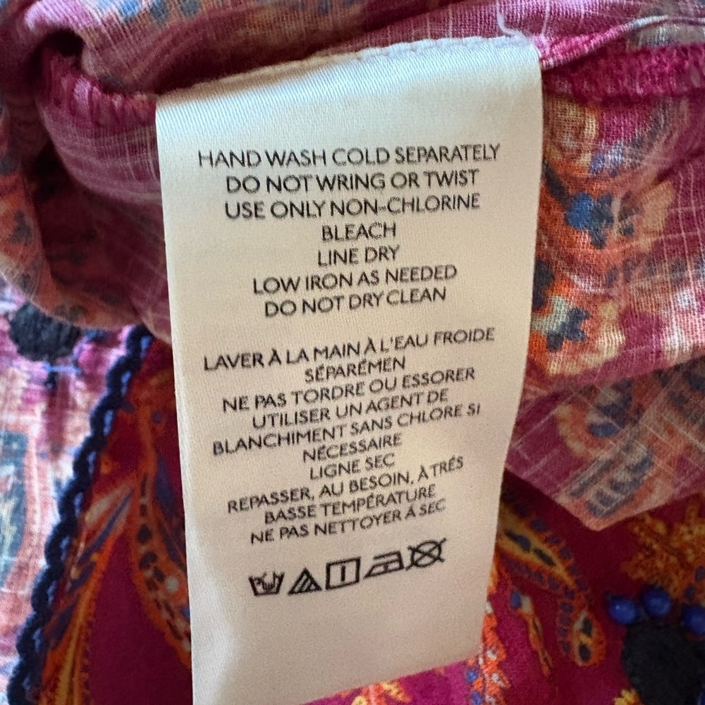 NWT Anthropologie Bare Deco Beaded & Embroidered Babydoll Tank Red Cropped - Picture 10 of 13